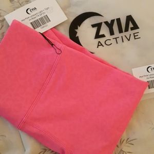 NWT ZYIA hit pink leopard light n tights
